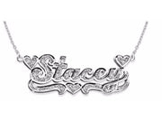 RYLOS Necklaces  For Women Gold Necklaces for Women & Men  14K Yellow Gold or White Gold Personalized 0.15 Carat Diamond Nameplate Necklace  Special Order, Made to Order Necklace 