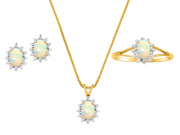 Rylos Women's 14K Yellow Gold Birthstone Set: Ring, Earring & Pendant Necklace. Gemstone & Diamonds, 6X4MM Birthstone. Perfectly Matching Friendship Gold Jewelry. Sizes 5-10